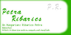 petra ribarics business card